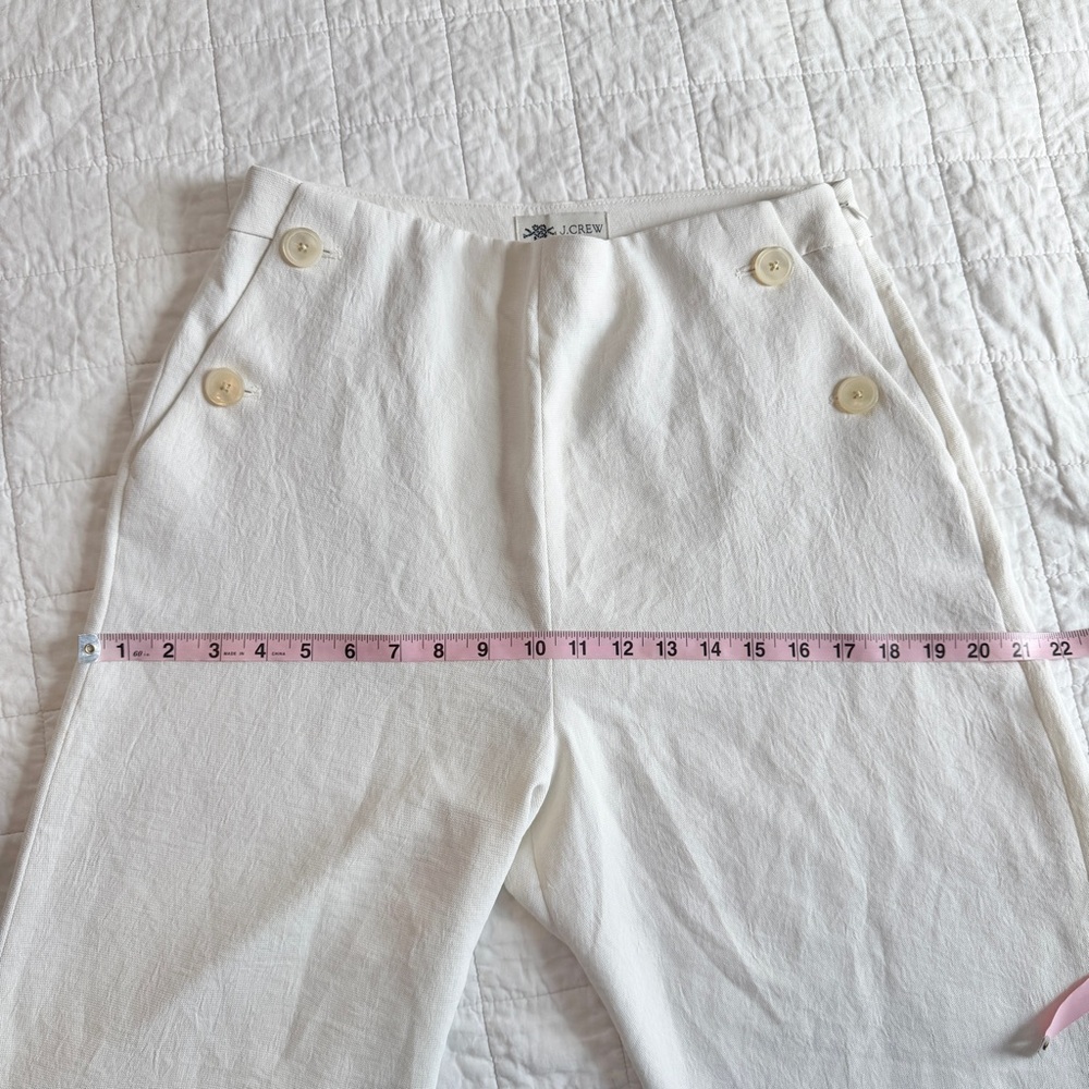 J. Crew Wide Leg High Rise Sailor Pants Off White 10 NWT - Picture 6 of 10